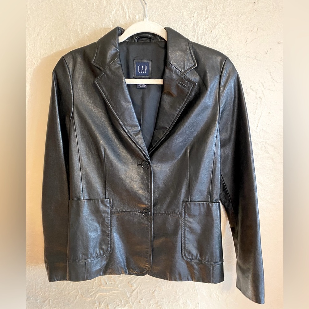 Vintage Leather Gap Blazer